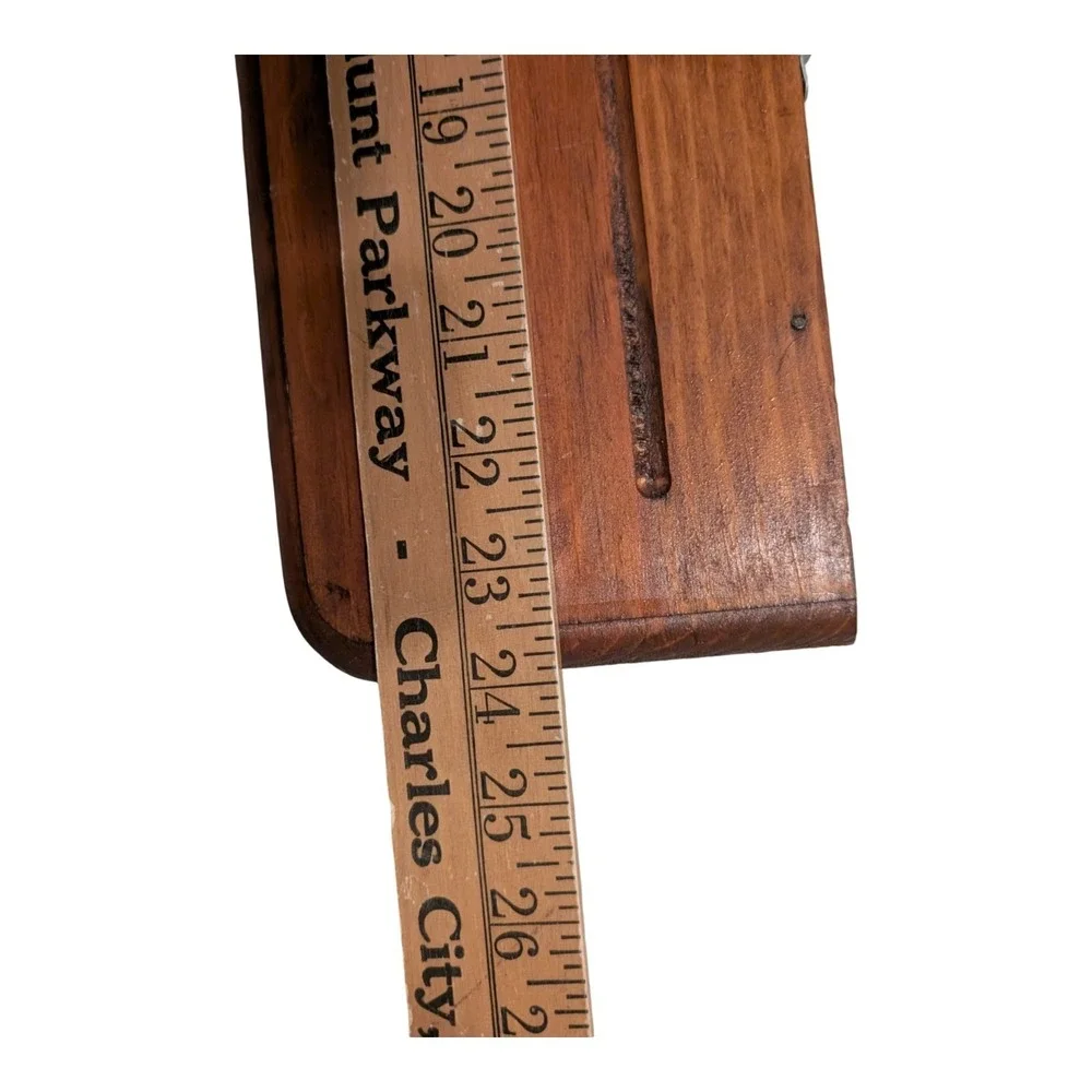 Vtg Wood Wall Shelf Heart Cutout Peg Hook Farmhouse Cottagecore 24 in